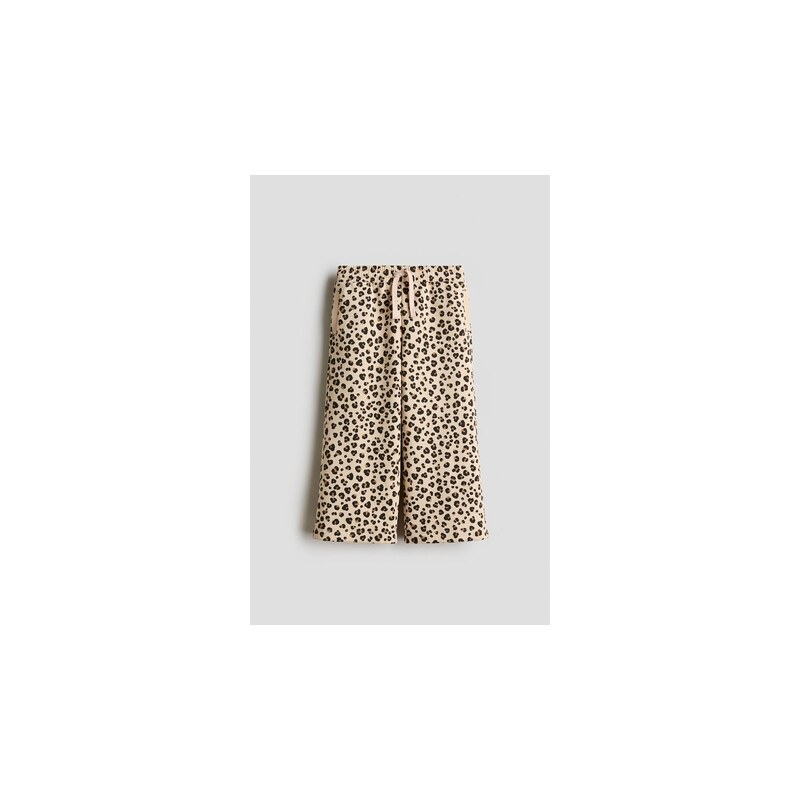H&M - Široké kalhoty joggers česaným rubem - Světle Béžová