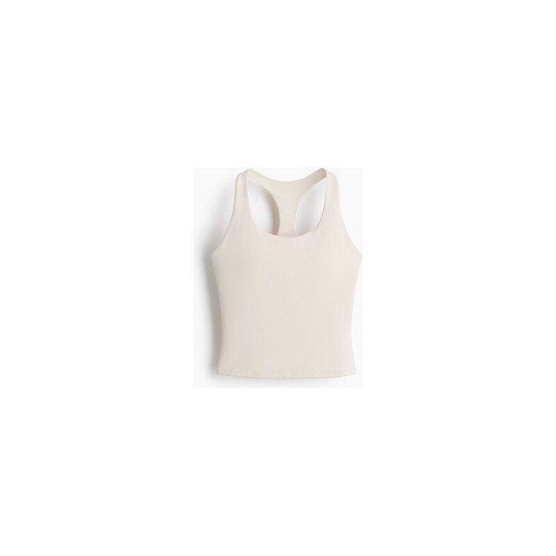 H&M - Integral-bra sports top with SoftMove - Slonovinová
