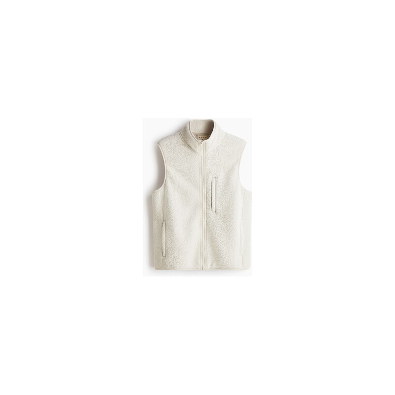 H&M - Plyšová sportovní vesta Regular Fit - Světle Béžová