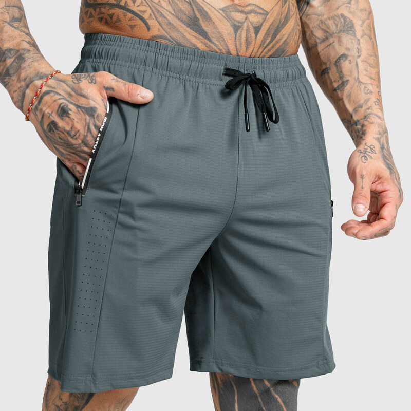 Pánské sportovní šortky Iron Aesthetics Aero, šedozelené