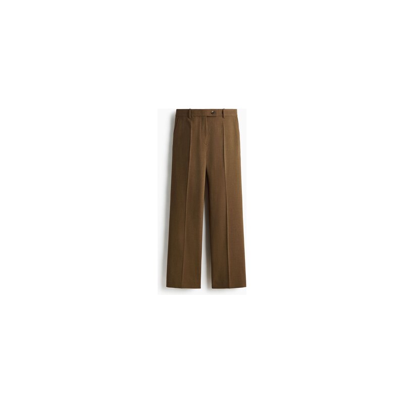 H&M - Elegantní kalhoty - Tmavě Zelená Khaki