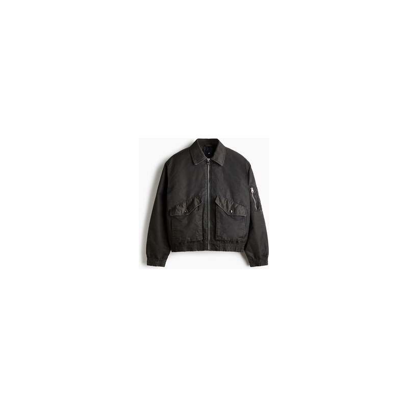 H&M - Vatovaný bomber - Černá