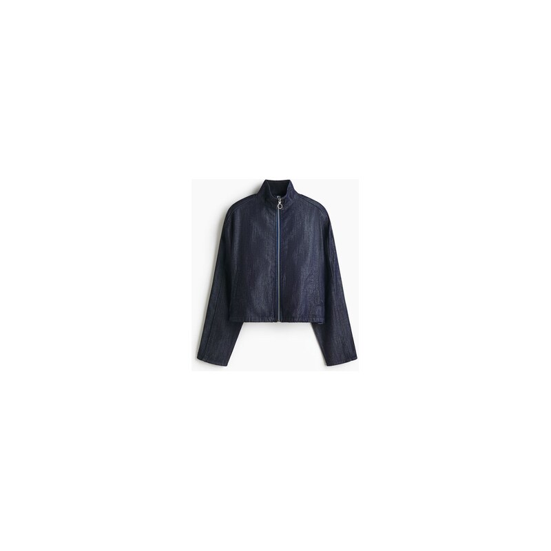 H&M - Sportovní džínová bunda - Tmavý Denim Blue