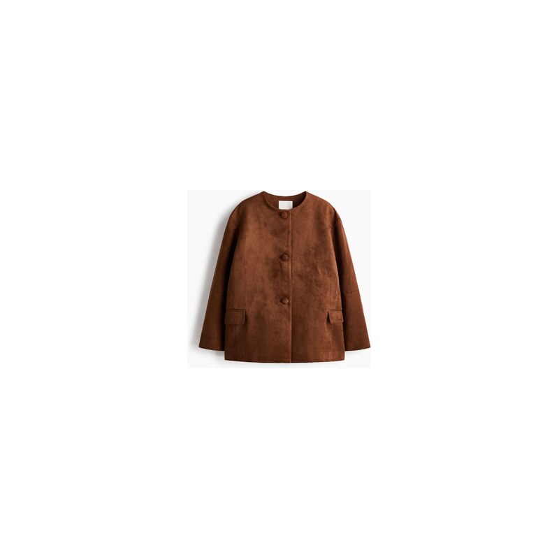 H&M - Bunda bez límce - Hnědá