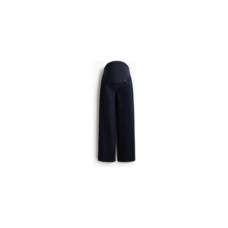 H&M - MAMA Superstretch Wide Jeans - Tmavý Denim Blue