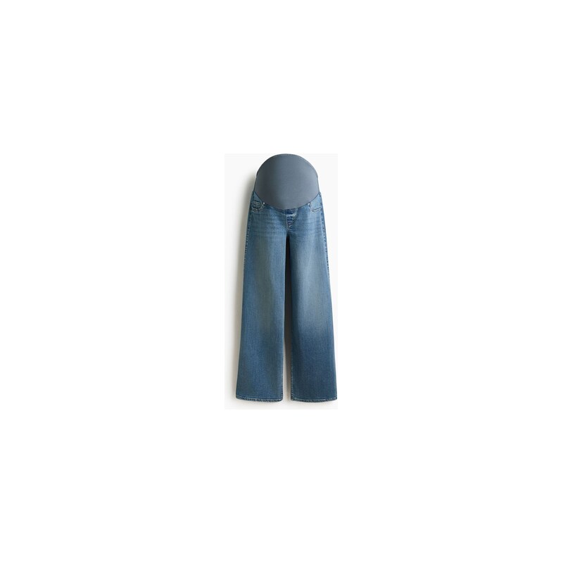 H&M - MAMA Superstretch Wide Jeans - Světlý Denim Blue