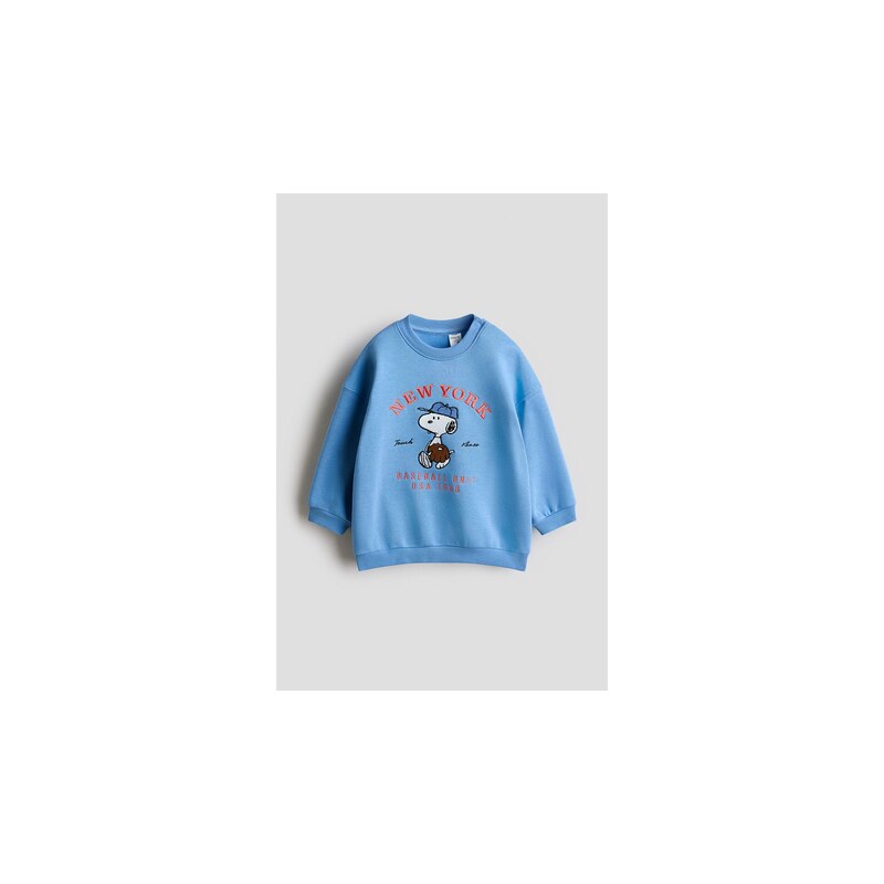 H&M - Mikinas potiskem - Modrá/Snoopy