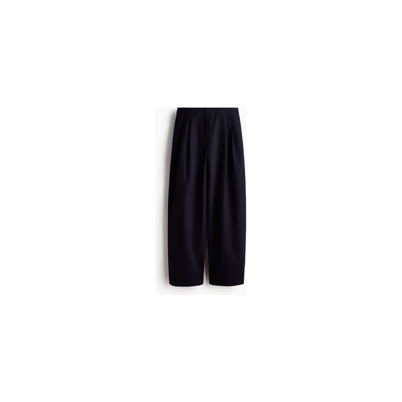 H&M - Elegantní bavlněné kalhoty - Námořnická Modř