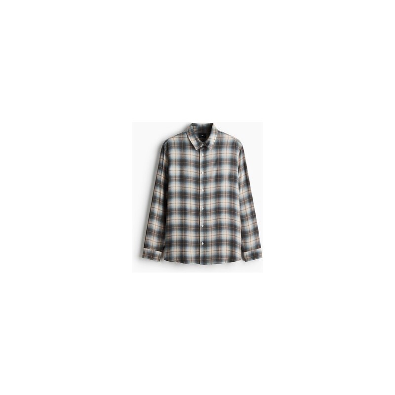 H&M - Košile Relaxed Fit - Modrá/Kostka