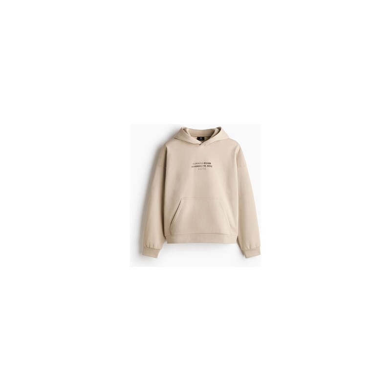 H&M - Mikinas kapucí Loose Fit - Béžová/Running Club