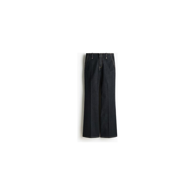 H&M - Bootcut High Waist Jeans - Sepraná Černá