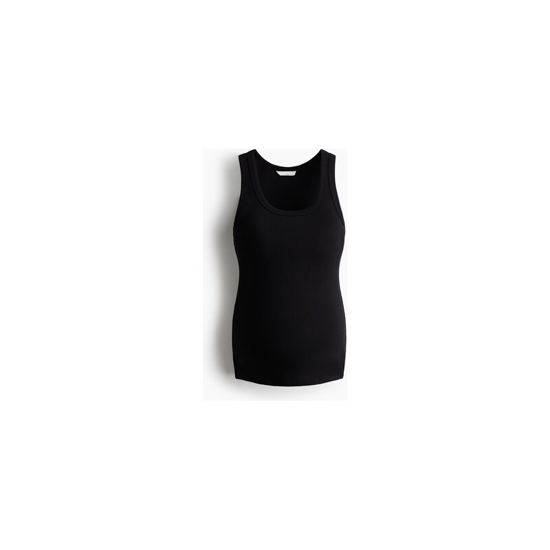 H&M - MAMA Žebrované tílko - Černá