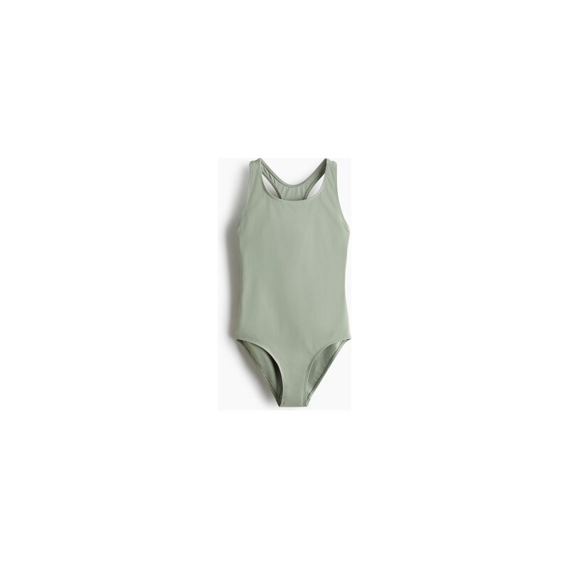 H&M - Sportovní plavky - Světle Zelená Khaki