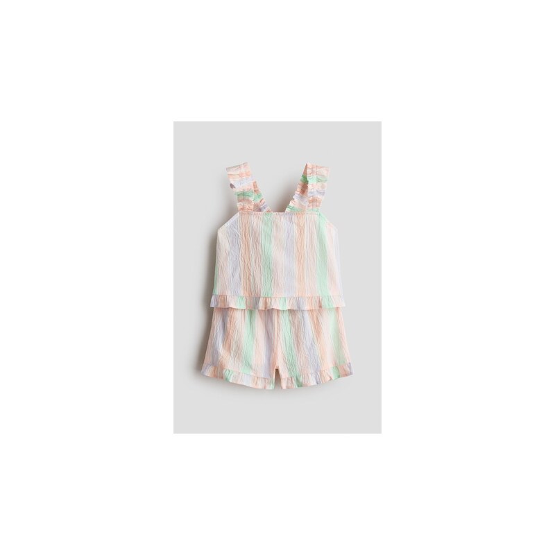H&M - Dvoudílná bavlněná soupravas volánky - Více Barev/Proužky