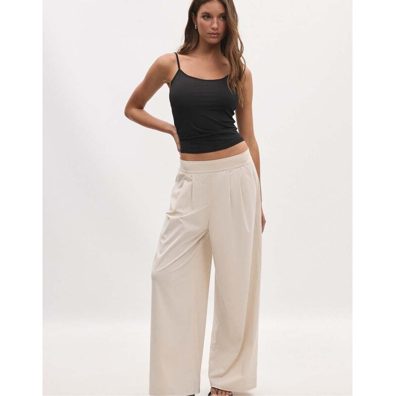 Stradivarius Palazzo jogger trousers with elastic waistband in