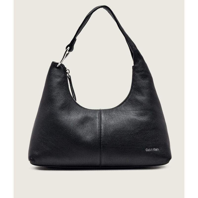 Calvin Klein Kožená kabelka na rameno