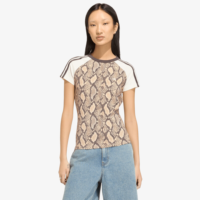 adidas Originals Tričko adidas Snake Print Cali Tee Linen/ Magic