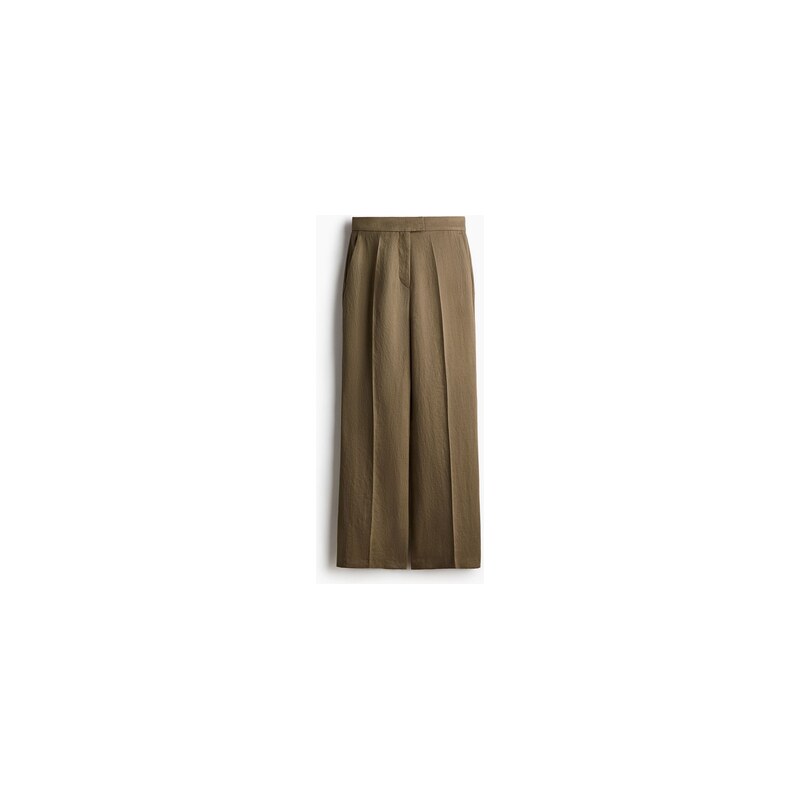 H&M - Elegantní kalhoty Bootcut - Khaki Zelená