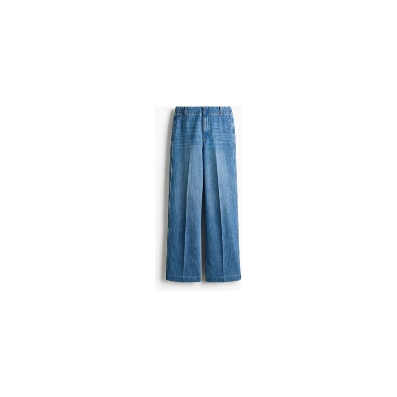 H&M - Straight High Jeans - Denim Blue