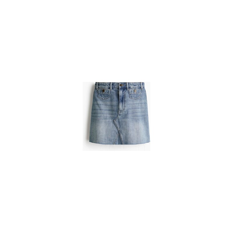 H&M - Džínová sukně áčkový střih - Světlý Denim Blue