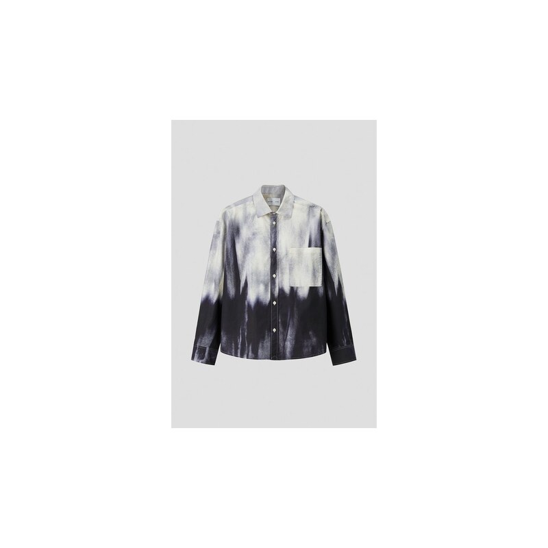 H&M - Bavlněná košile Relaxed Fit - Tmavomodrá/Vzor