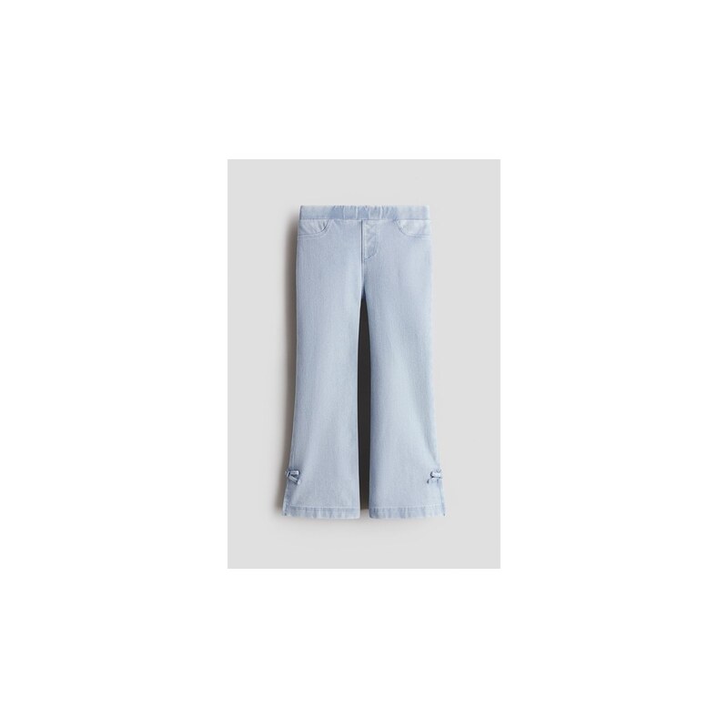 H&M - Jegíny Flareds efektem denimu - Bledý Denim Blue