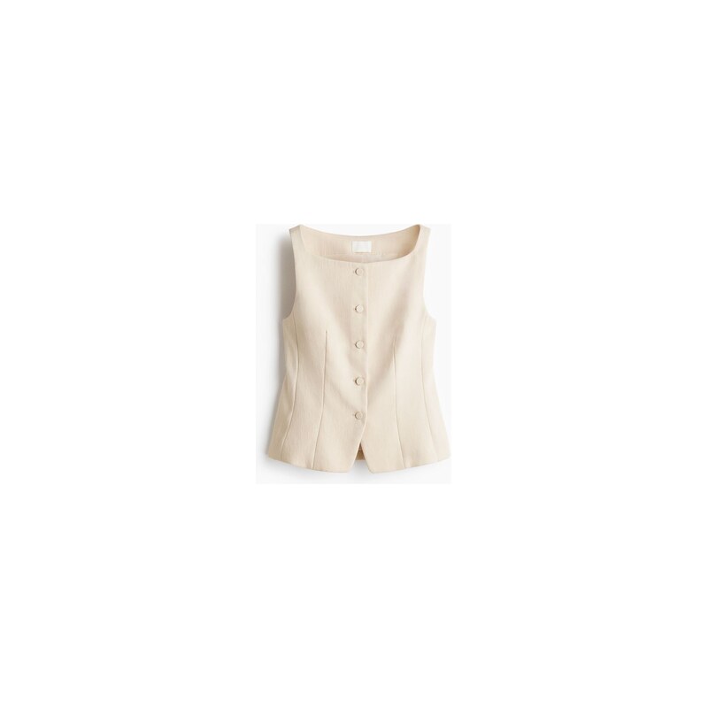 H&M - Elegantní vesta - Světle Béžová
