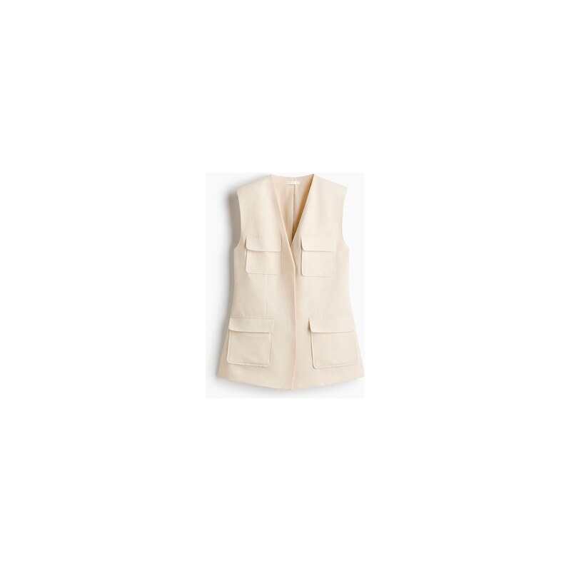 H&M - Vesta ze směsi lnu - Světle Béžová