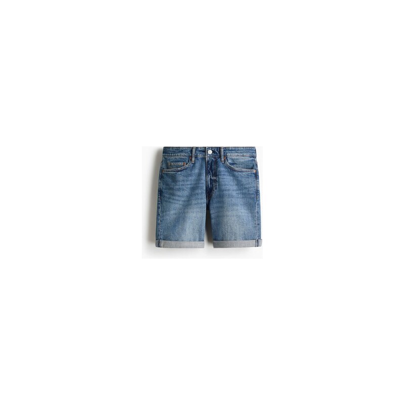 H&M - Džínové šortky Slim - Denim Blue