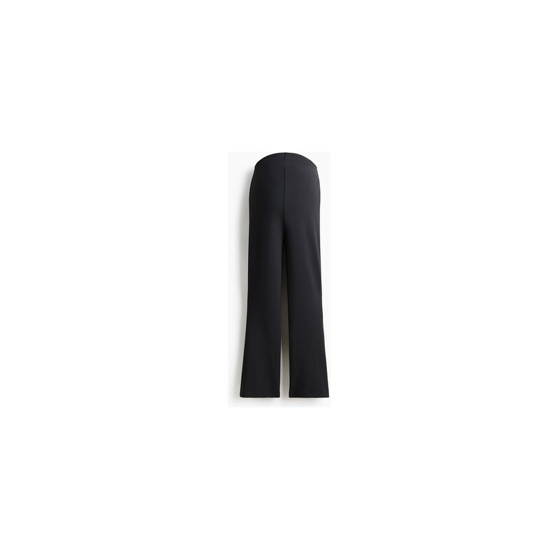 H&M - MAMA Interlockové kalhoty Flared - Černá
