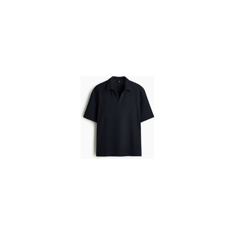 H&M - Tops límečkem Relaxed Fit - Námořnická Modř