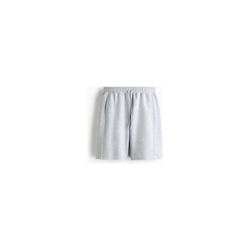 H&M - Sportovní šortky Loose Fit DryMove - Světle Šedý Melír
