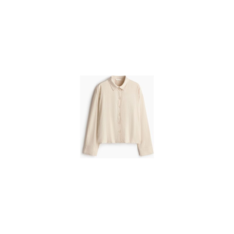 H&M - Košile z lněné směsi - Světle Béžová