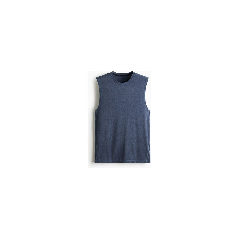 H&M - Sportovní tílko Regular Fit DryMove - Tlumená Modrá