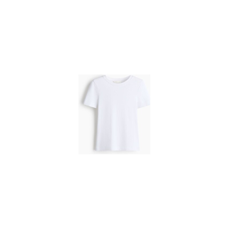 H&M - Bavlněné tričko - Bílá
