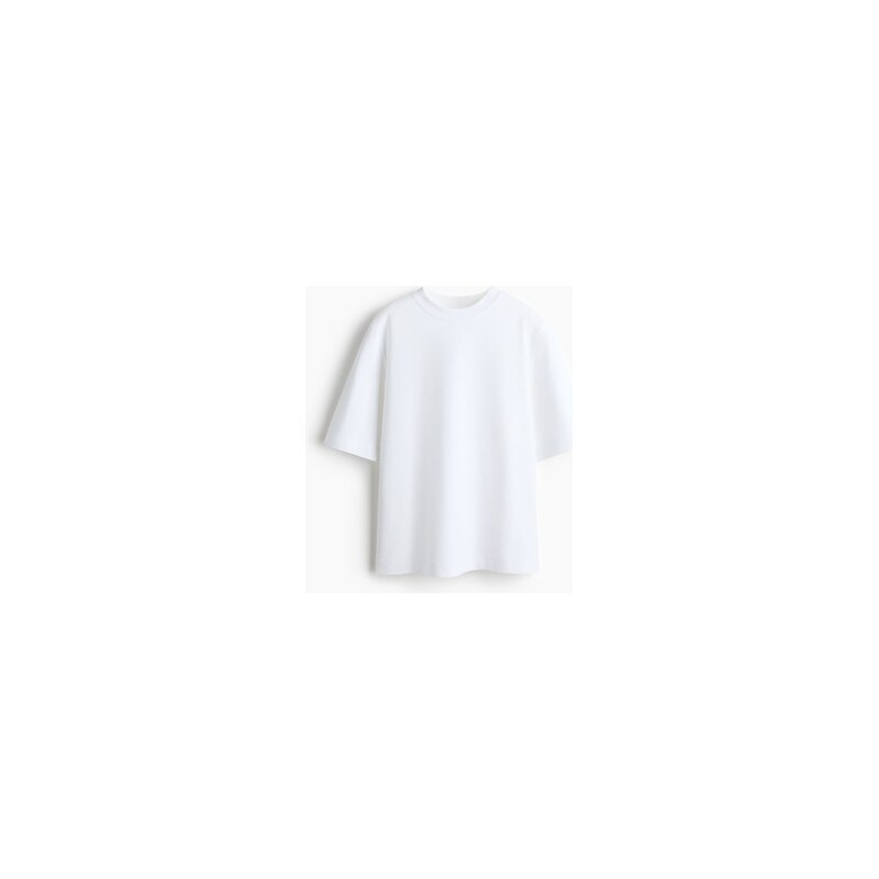 H&M - Tričko z bavlny pima - Bílá