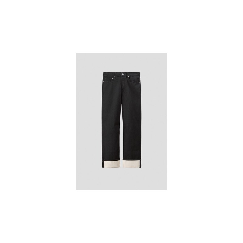 H&M - Straight Regular Jeans - Černá