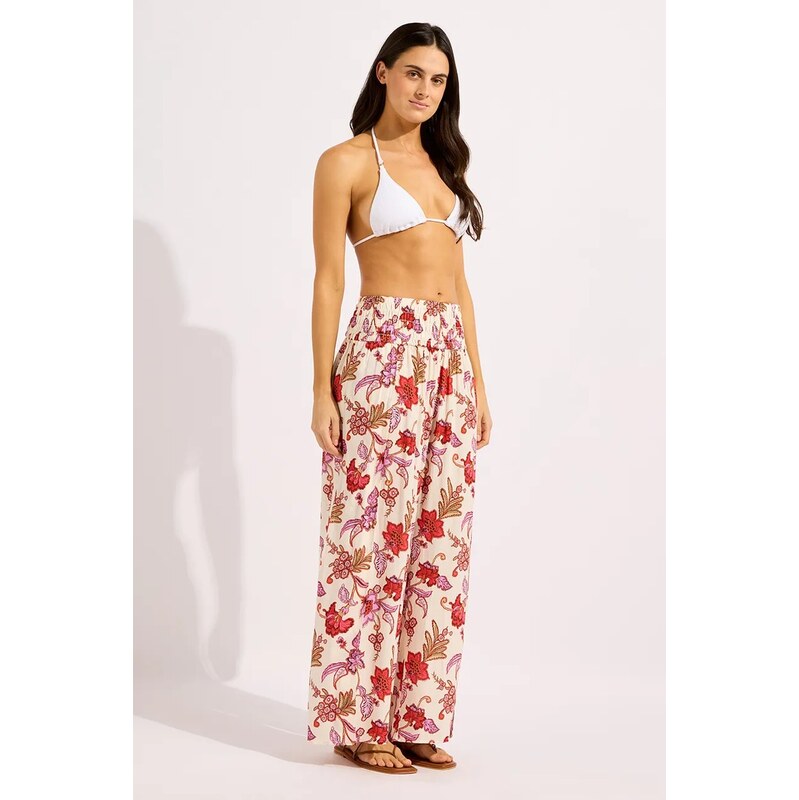 Seafolly plážové kalhoty dámské Shirred Waist Wrap