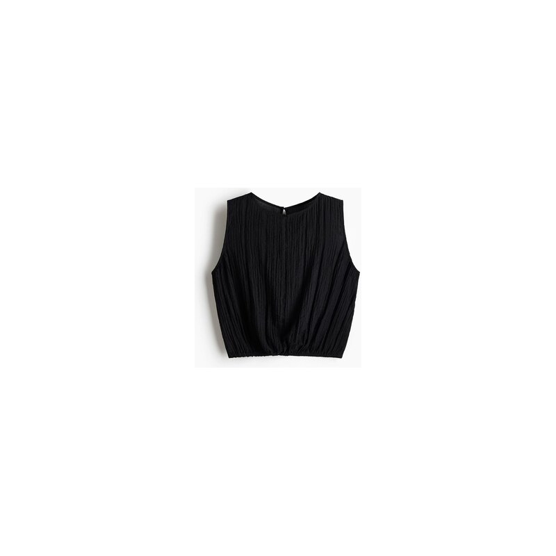 H&M - Mačkaný top - Černá