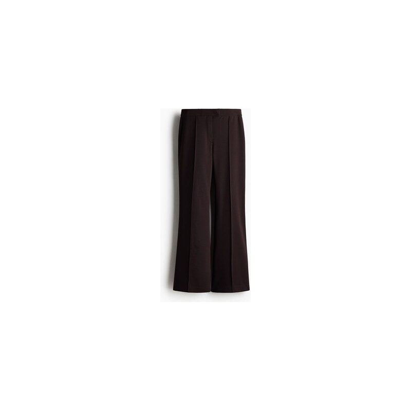 H&M - Kalhoty bootcuts předními puky - Tmavě Hnědá