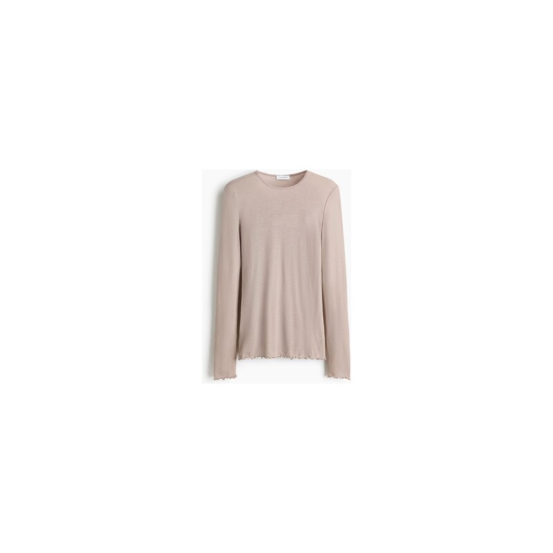 H&M - Vlněný top - Světlá Hnědošedá