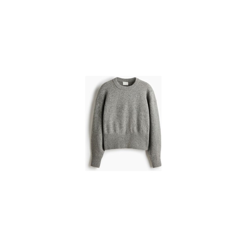 H&M - Oversized svetr - Šedý Melír