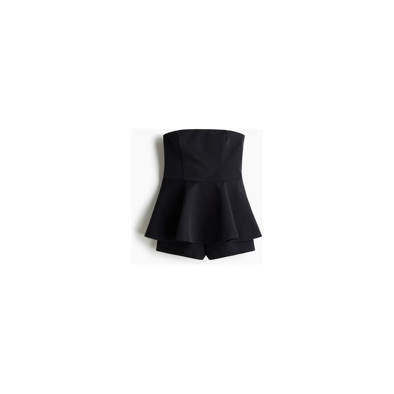 H&M - Overal bandeau peplum - Černá