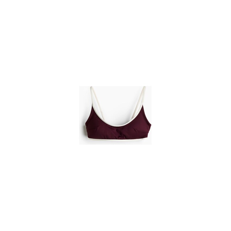 H&M - Vyztužená bikinová podprsenka - Vínová