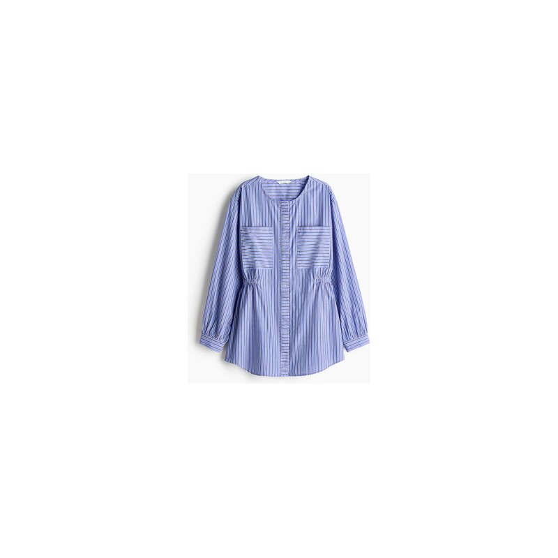 H&M - Vypasovaná halenka - Modrá/Proužky