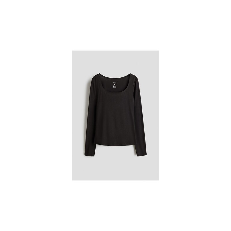 H&M - Tops dlouhým rukávem Warming Slim Fit - Tmavě Hnědá