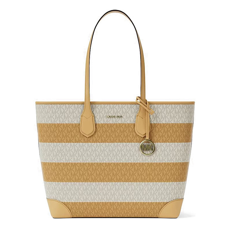 Michael Kors Eva large kabelka pruhovaná žlutá