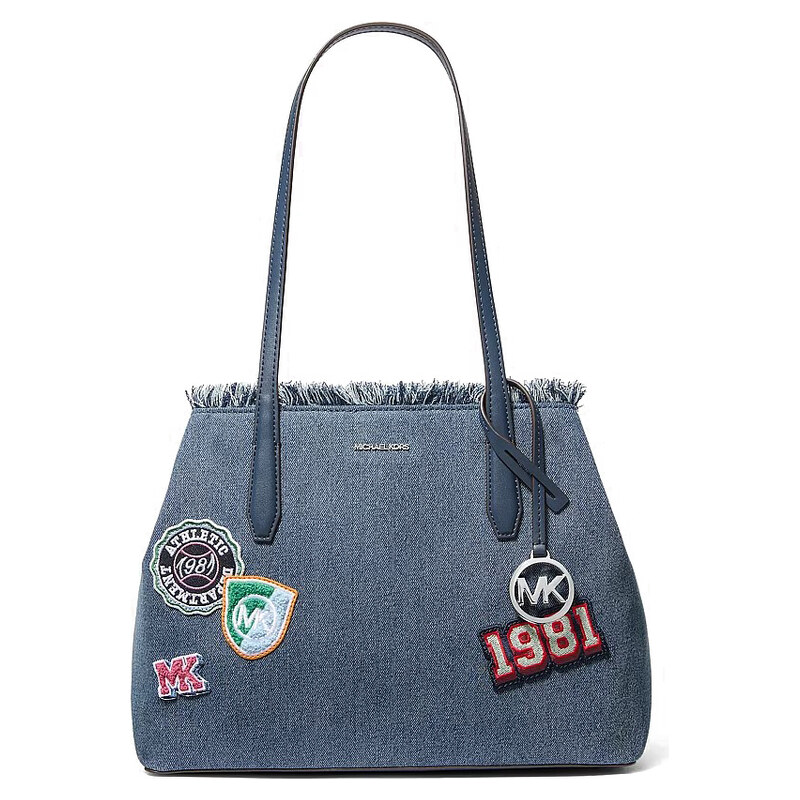 Michael Kors Avalon medium denim kabelka modrá