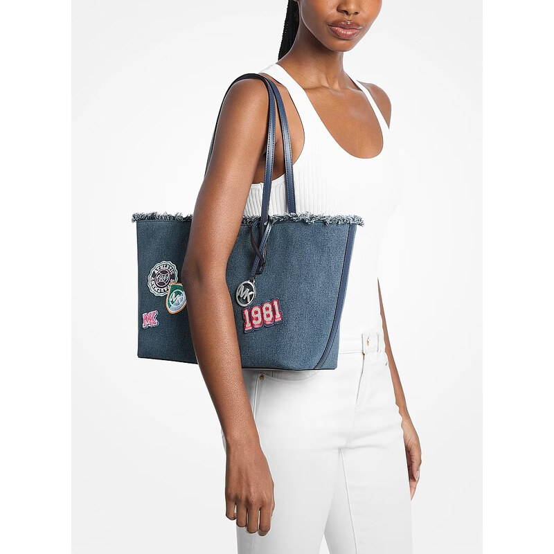 Michael Kors Avalon medium denim kabelka modrá