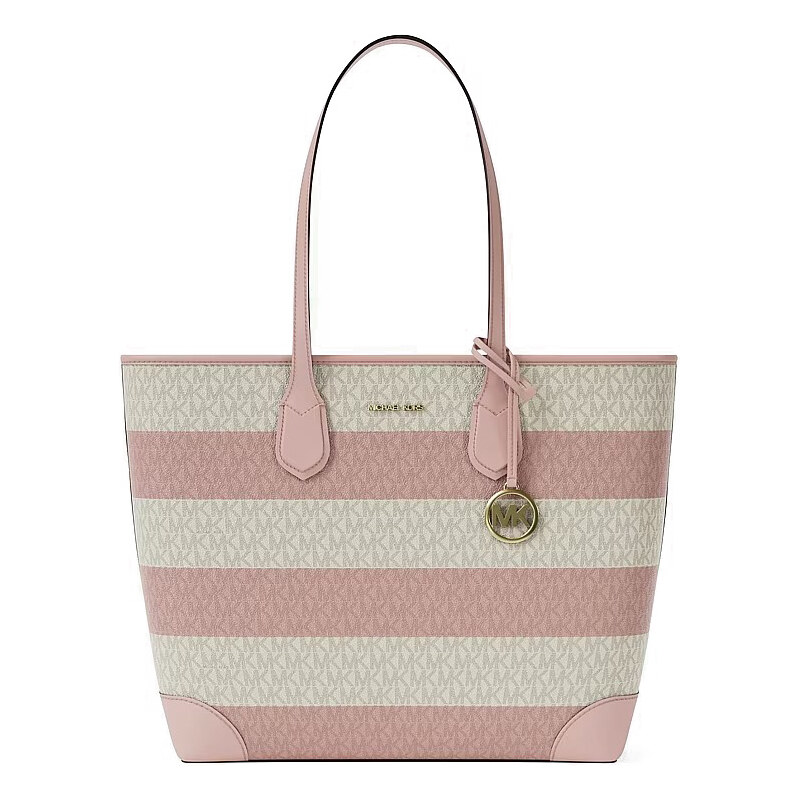 Michael Kors Eva large kabelka pruhovaná růžová